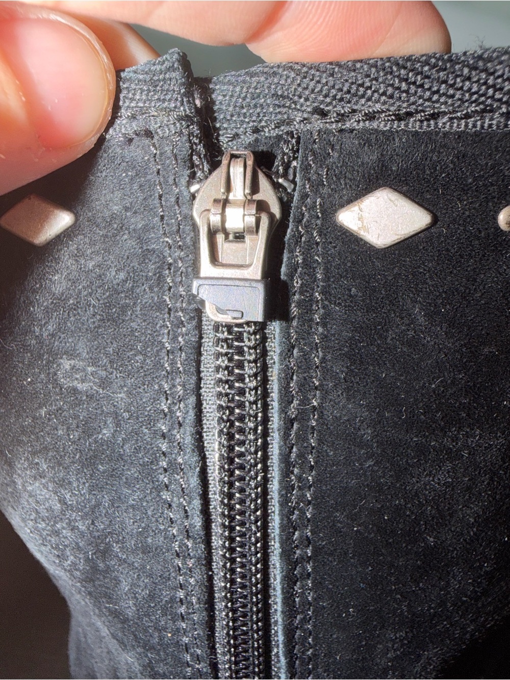 UGG Black Suede Studded Mid-Calf Boots - Picture 11 of 14